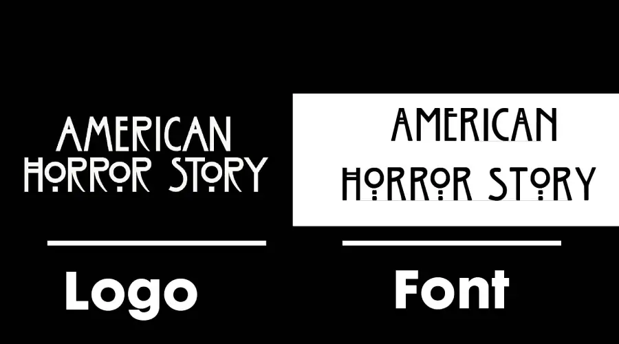 American horror Story logo vs ITC willow font similarity example