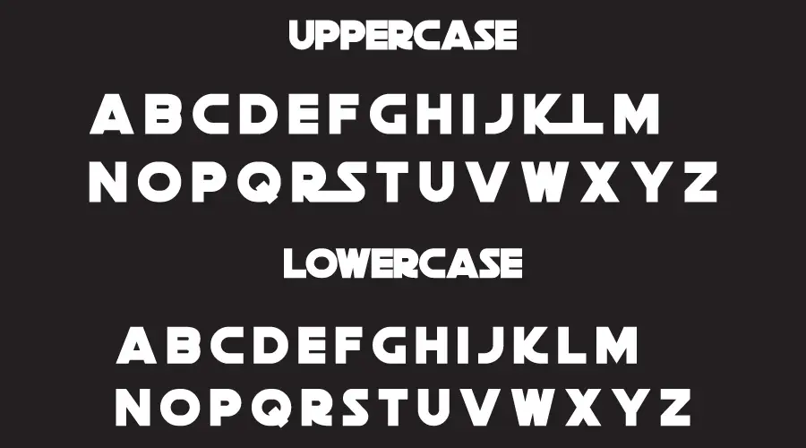 Death Star Font Character