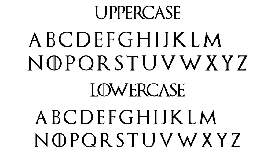 Game of Thrones Font Character