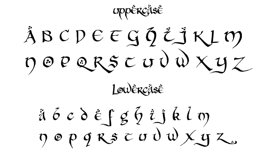 Hobbit Font Character