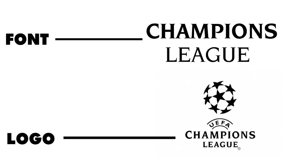 Champions League Font vs ITC Novarese font similarity example