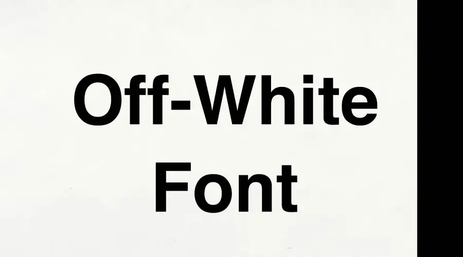 Off White Font