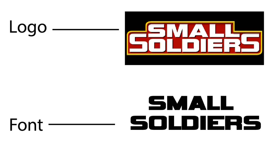 Small soldiers movie logo vs Vipnagorolla font similarity xample