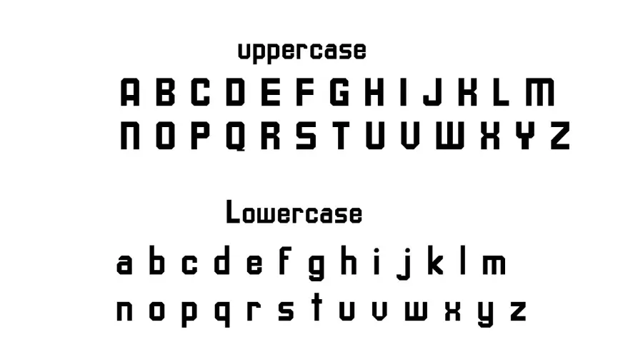 Upright-Regular Font Character View