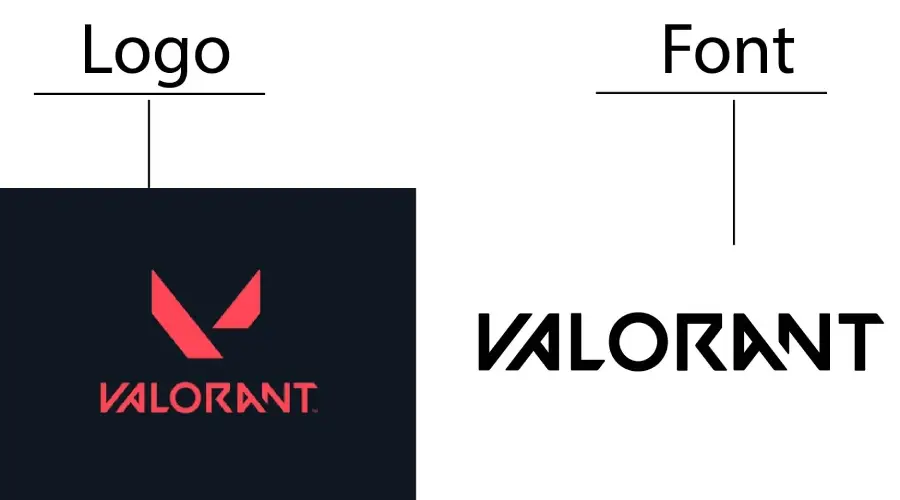 Valorant Logo VS Valorant Font