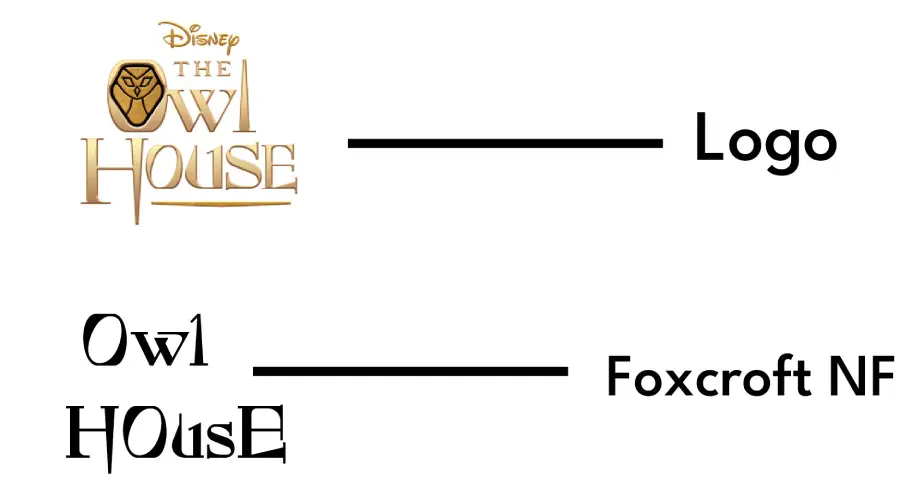 The Owl House Logo vs Foxcroft NF Font similarity example