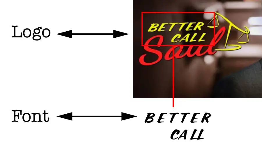 Better Call Saul TV show logo vs Script1 Script Casual Font